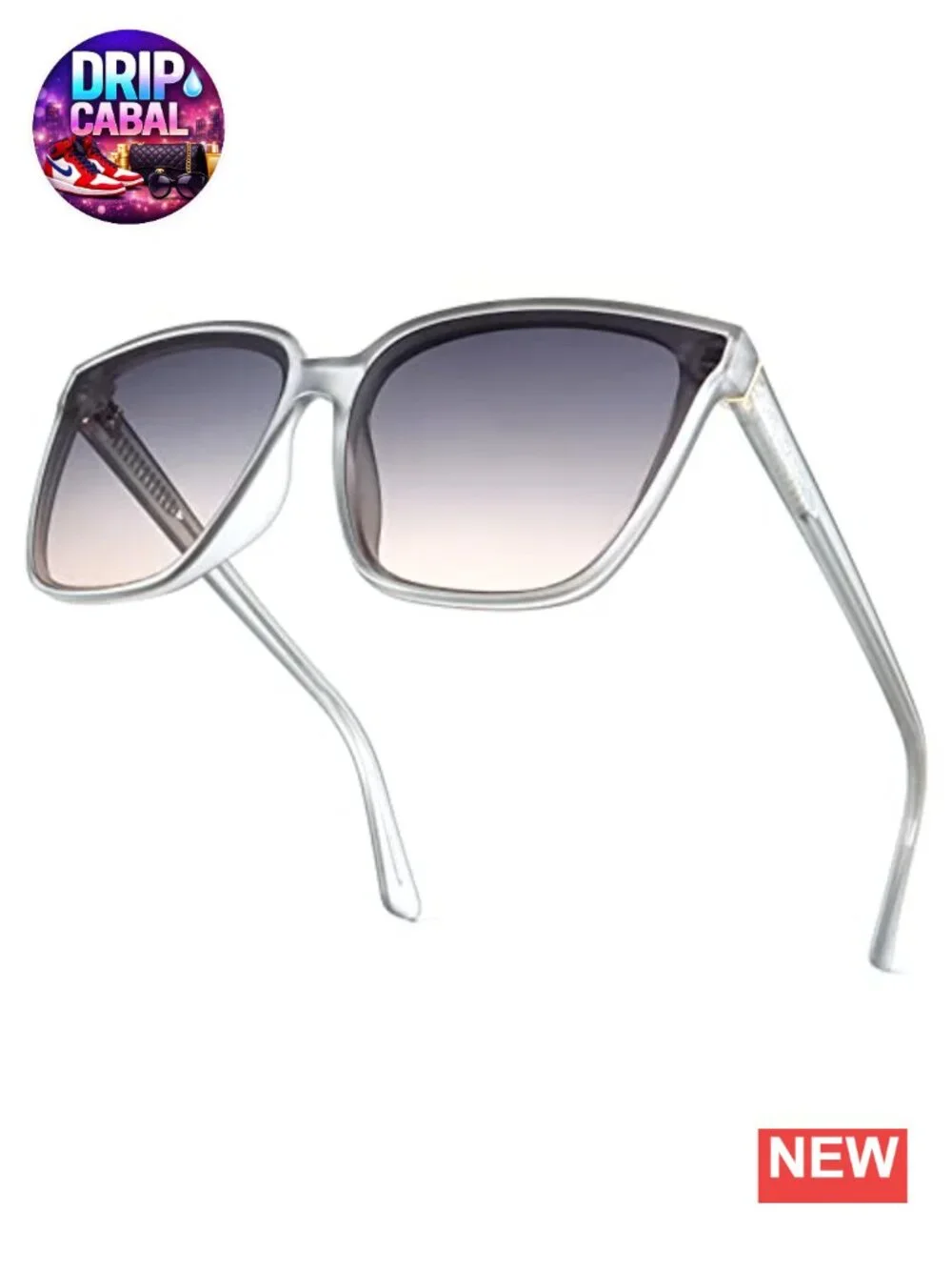 Retro Oversized Square Sunglasses UV400 TR90 Lightweight Unisex